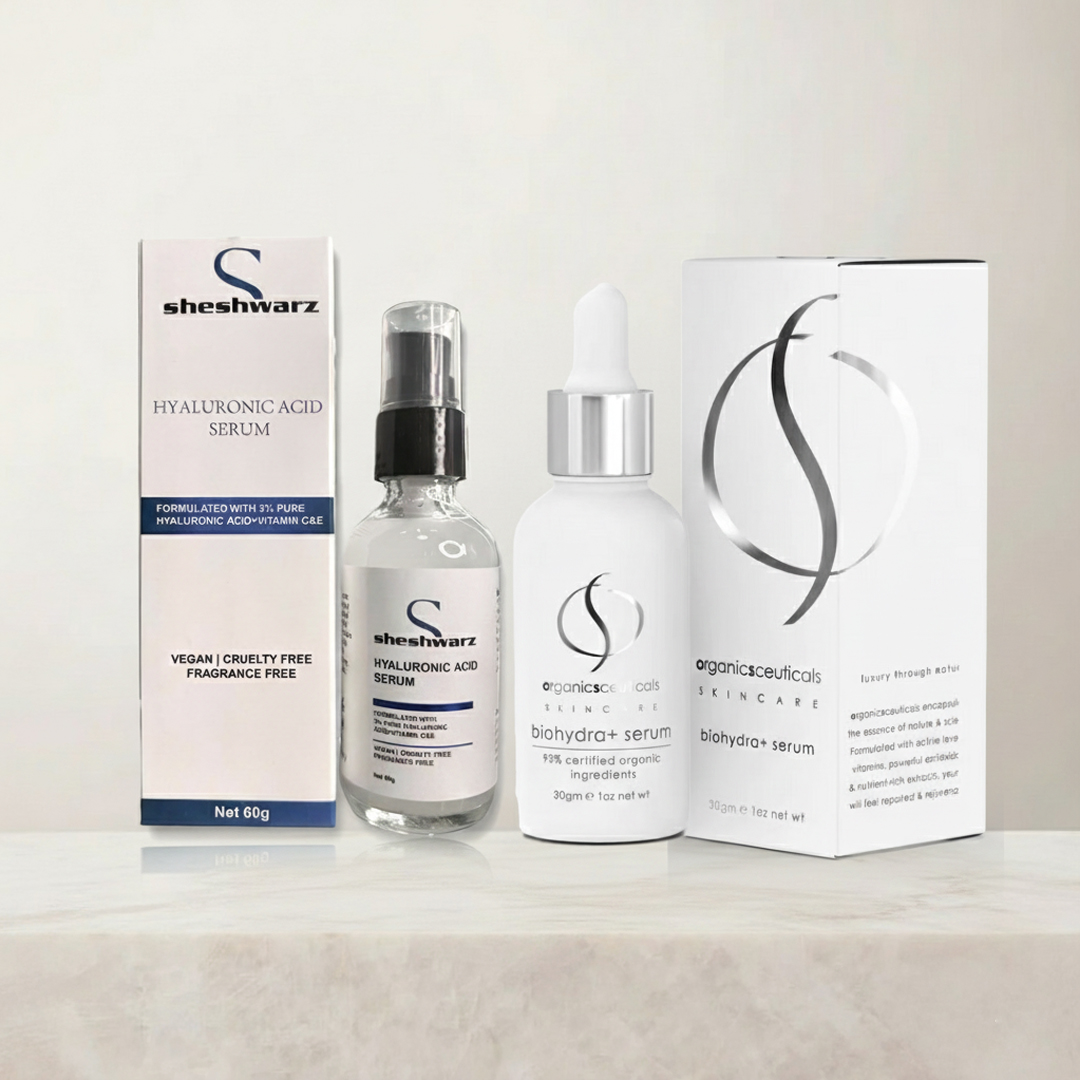 Double Up On Hyaluronic Acid – Organic Spa Biohydra & Sheshwarz Hyaluronic Acid