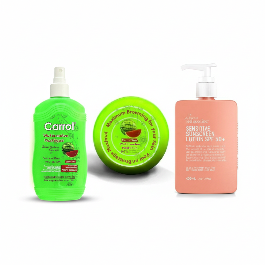 Carrot Sun + We Are Feel Good Watermelon Pack - For Sensitive and Fairer Skin